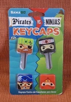 Gama-Go Pirate Vs Ninjas 4pack of Key Caps 2011 Package Key Toppers