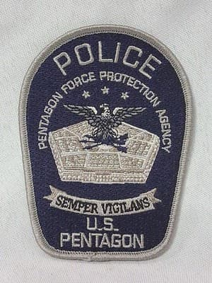 PENTAGON FORCE PROTECTION AGENCY POLICE SHOULDER PATCH Navy Blue/Silver ๐บ๐ธ๐จ๐ฆ
