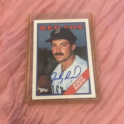 Boston Red Sox JODY REED Signed Card