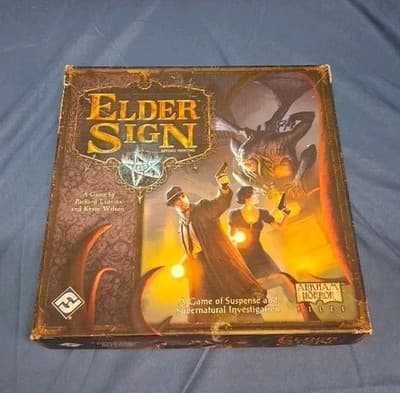 Elder Sign Arkham Horror Files Board Game Supernatural Investigation Excellent