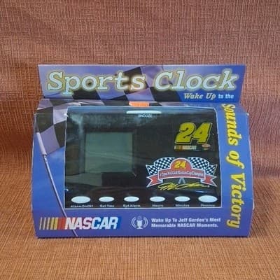 NASCAR Jeff Jordan Sports Clock New in Box
