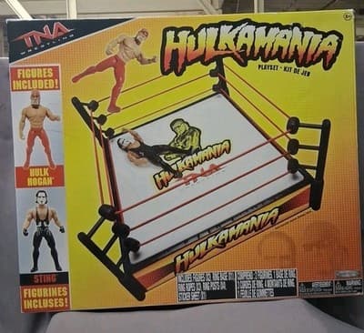 TNA Hulk Hogan Wrestling Ring WWE Hulkamania WCW NWO - New / Open Box W Figures