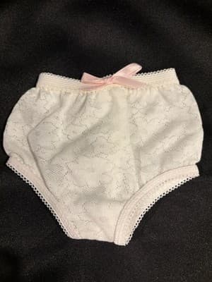 AMERICAN GIRL DOLL WHITE UNDERWEAR W PINK BOW UNDIES PANTIES