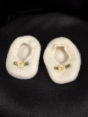Mini Girl Doll Slippers With Bow