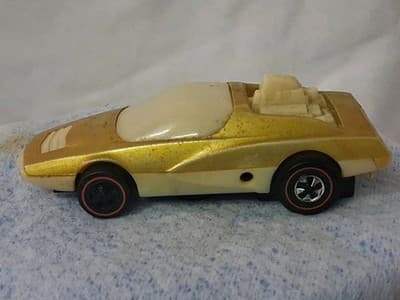 Vintage 1969 Mattel Hot Wheels Sizzlers Redline Revin Heaven Hot Gold Untested