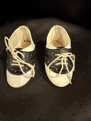 Doll Clothes 18" Shoes Fits American Girl Dolls White/black Pattern