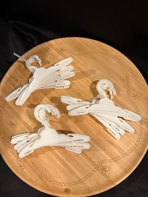 White Plastic Doll Hangers - Set of 3 Bundles