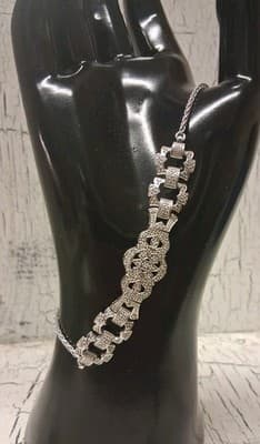 Ross-Simons 0.25 ct. t.w. Diamond Openwork Bolo Bracelet in Sterling Silver Exc