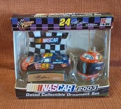 NIB - Trevco - NASCAR - 2003 - Jeff Gordon - 2 Ornaments - Winner's Circle