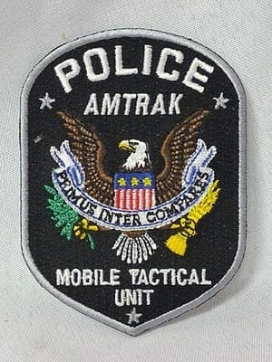Patch- Amtrak Police- Mobile Tactical Unit NEW 🇺🇸 OBSOLETE