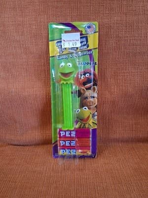 Vintage PEZ Candy Dispenser Kermit the Frog The Muppets New Sealed w/ Candy 2000