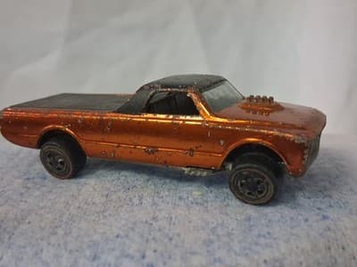 Hot Wheels Y24 Original 1968 Redline US CUSTOM FLEETSIDE Spectraflame Orange 🛻