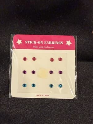 Accessory for 18 inch Dolls - Accessories Clothes Ect, Stick On Earrings
