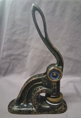 Antique 1883 Cast Iron Stamp Press Seal Embosser Gordon Woolen Mills Inc NH