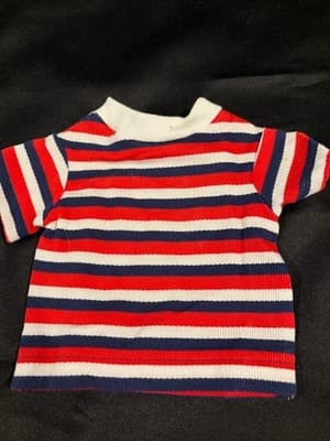 Red Striped Top Outfit For 18" American Girl Dolls