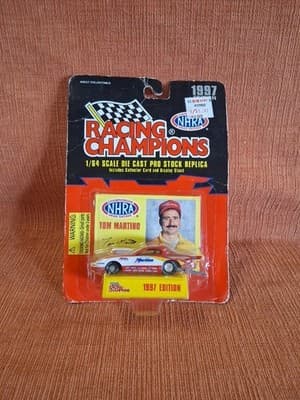 Racing Champions 1997 1:64 NHRA Pro Stock Tom Martino White Paint Has Spidering
