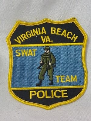 Virginia Beach VA SWAT Team Police Department Patch Discontinued OBSOLETE