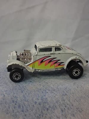 Vintage Matchbox White 33 WILLYS STREET ROD Pro Street 1/64 Diecast 1982