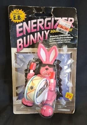 Vintage 1990 New Energizer Bunny Squeeze See Photos Of Pkg