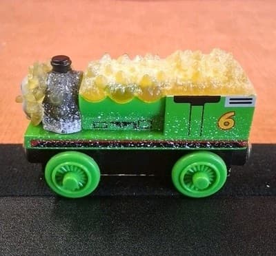 Thomas & Friends Wooden Railway Train Jack Frost Ice Covered Percy Engine 2003