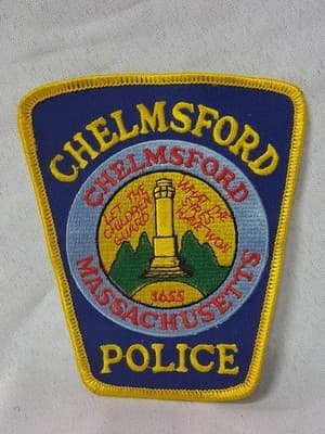 Chelmsford Police Massachusetts MA Patch Discontinued OBSOLETE Not Circulated
