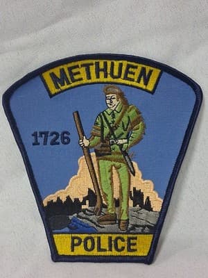 Methuen Police Massachusetts MA Patch 1726 OBSOLETE Discontinued Not Circulated
