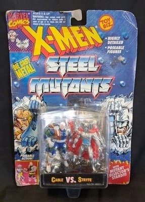 Marvel Comics X-Men Steel Die-Cast Mutants Cable VS Stryfe 1994 NIP