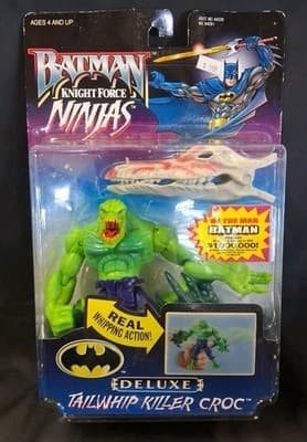 1998 Batman Knight Force Ninjas Tailwhip Killer Croc Action Figure Vintage NIP