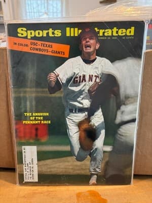 X7 1966 GAYLORD PERRY GIANTS September 26 SPORTS ILLUSTRATED