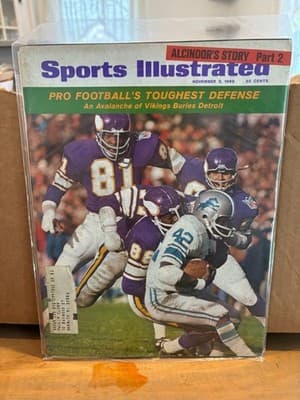 Sports Illustrated November 3, 1969 Minnesota Vikings & Detroit VINTAGE