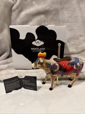 Cow Parade Lady Camoolot Cow Figurine #7315 Westland 2002 With Box + Tag