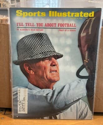 Sports Illustrated - Bear Bryant Alabama Crimson Football August 15, 1966