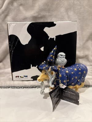 ✨ CowParade "Moolin The Wizard" 2003 #7286 – EXCELLENT w/ Original Box & Tag!