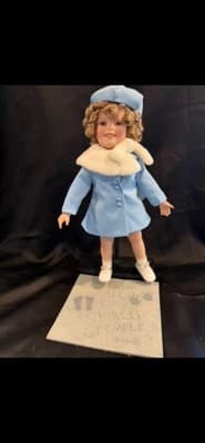 SHIRLEY TEMPLE MAKES HER MARK 17" PORCELAIN DOLL BY ELKE HUTCHENS DANBURY MINT