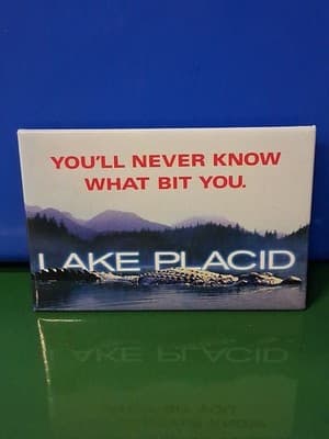"You'll Never Know What Bit You" Lake Placid 1999 Movie Promo Button Pin-Back