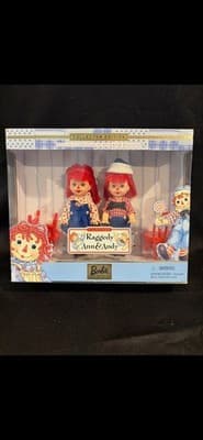 MIB Kelly as RAGGEDY ANN & Tommy as ANDY Dolls 1st STORYBOOK 1999 #24639 Col Ed