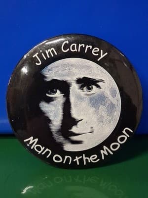JIM CARREY MAN IN THE MOON 3" BUTTON PROMO MOVIE PIN BUTTON