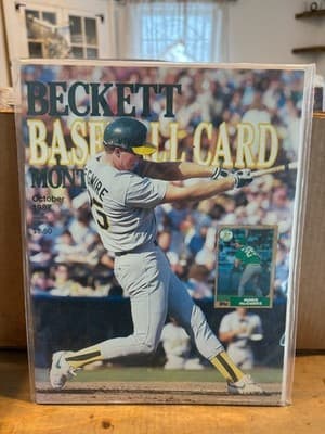BECKETT BASEBALL CARD MONTHLY MAGAZINE 1987 MARK MCGWIRE OAKLAND A’S-NO LABEL