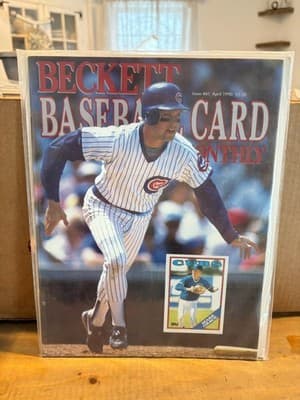 MARK GRACE BECKETT MAGAZINE APRIL 1990 BASEBALL CARD PRICE GUIDE MAGAZINE #61