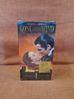 NEW SEALED 2-TAPE VHS MOVIE - GONE WITH THE WIND - CLARK GABLE (1939)