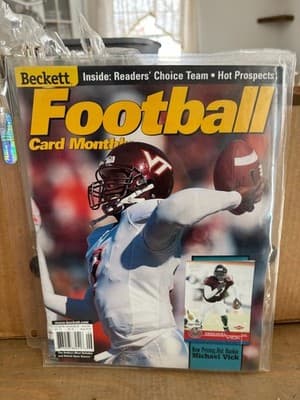 Beckett Football Card Monthly June 2001 Michael Vick cover Kurt Warner back