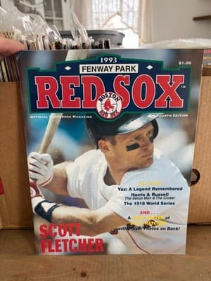 VTG 1993 Red Sox Official Scorebook Magazine 4th Edition 1993 Red Sox Program