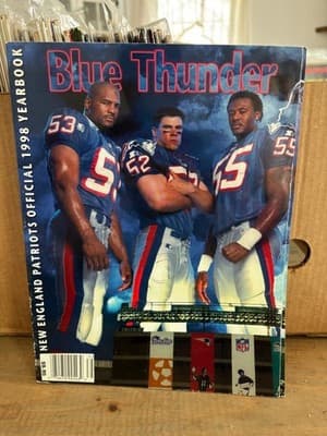 1998 New England Patriots Yearbook NFL Bledsoe McGinest Law Vinatieri