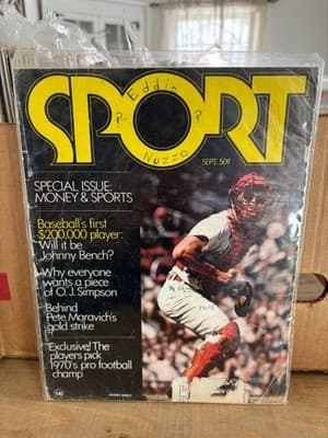 SEPTEMBER 1970 SPORT MAGAZINE, JOHNNY BENCH, CINCINNATI REDS COVER