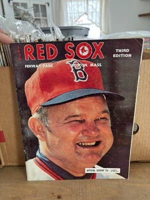 1978 Boston Red Sox Official Scorebook Program Third Edition Don Zimmer Cover