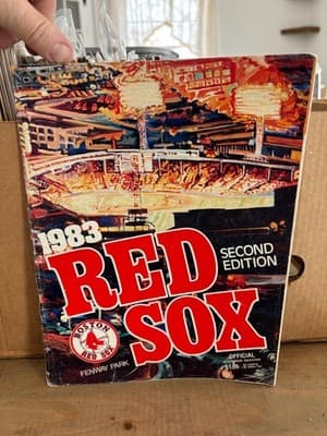 1983 Red sox Second Edition Official Scorebook Magazine
