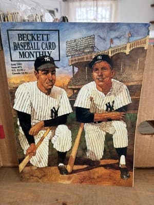 Jun 1991 #75 Beckett Monthly Joe Dimaggio Mickey Mantle/Babe Ruth Lou Gehrig