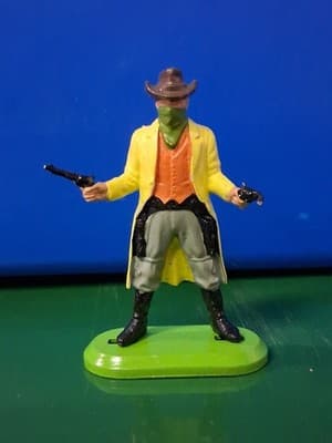 Britains Deetail Masked Standing Cowboy Bandit 2.5" Figure Made in China 1971