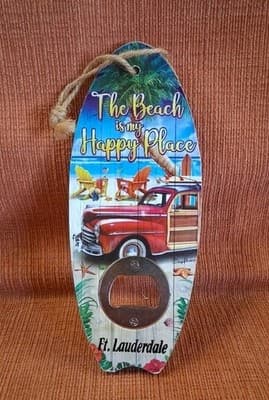 Souvenir Beer Bottle Cap Opener Surfboard Bottle Beer Opener Ft Lauderdale FL