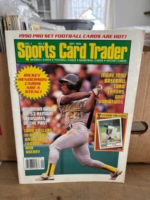 Vintage Sport Card Trader Rickey Henderson Sept 1990 Vol 1 Issue 5